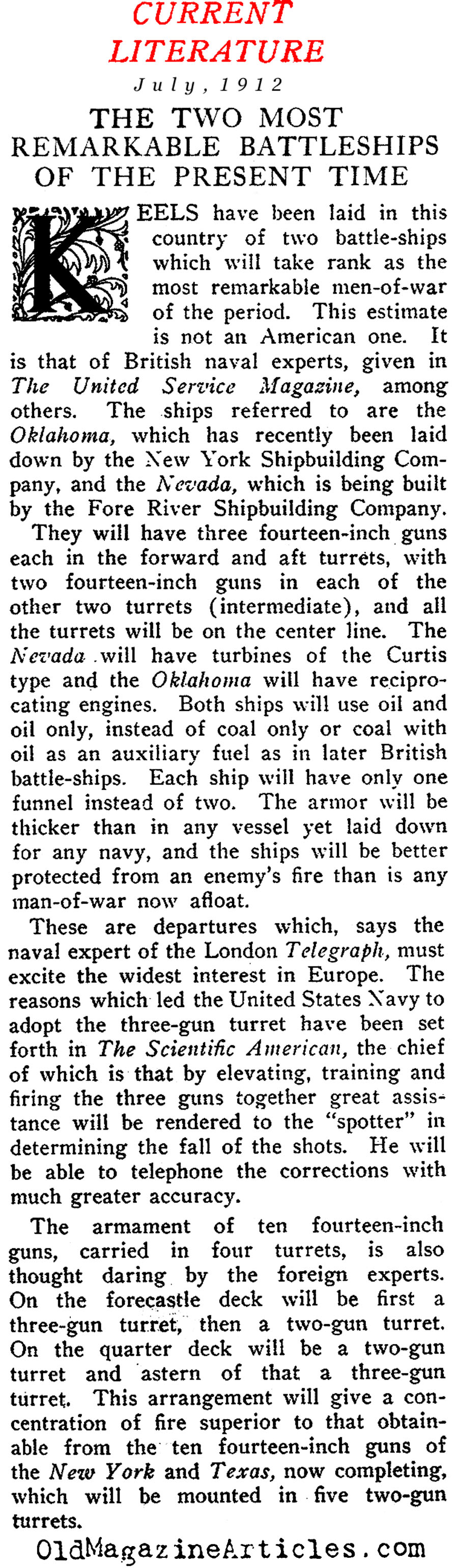 When the U.S. Navy Got A Little Larger... (Current Literature, 1912)